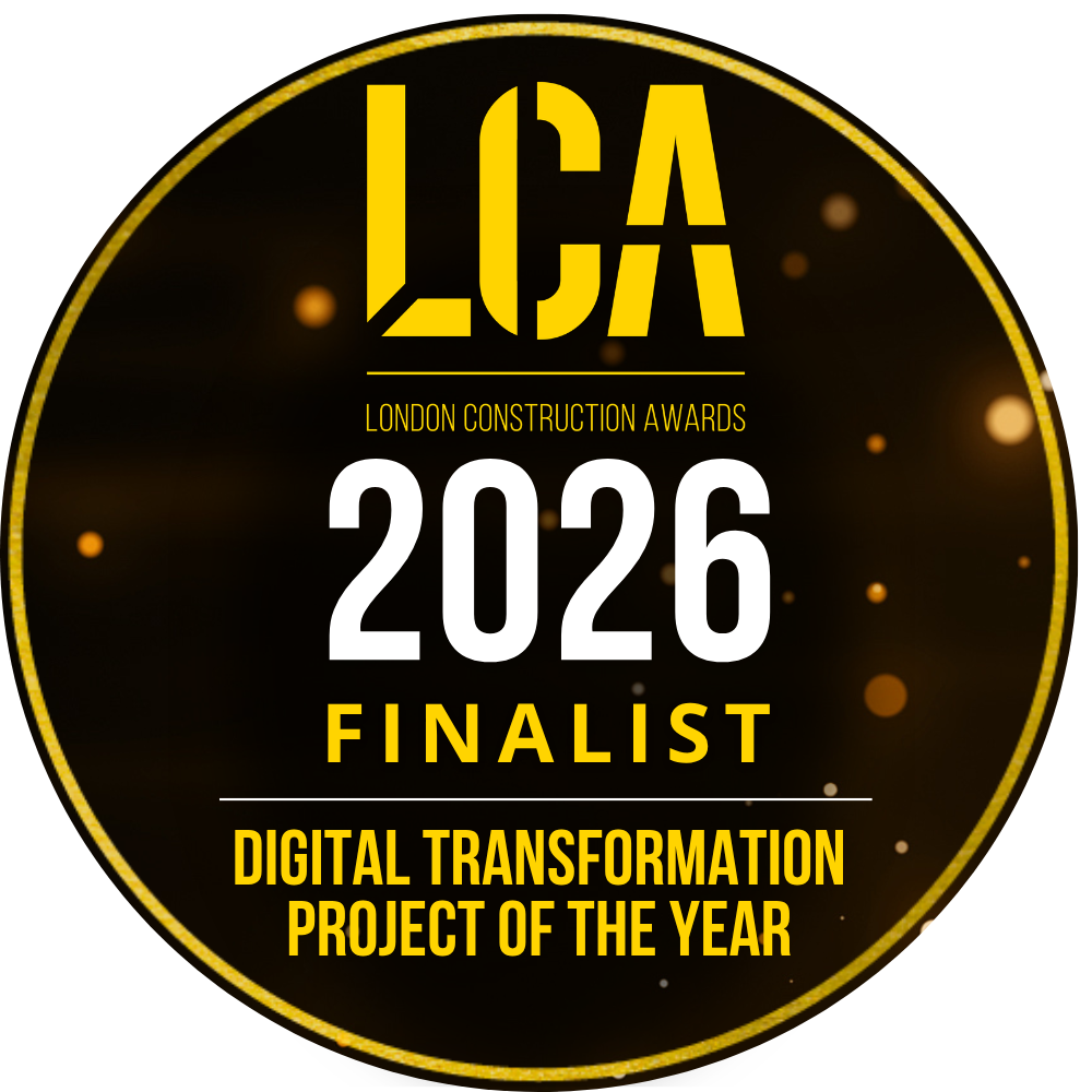 London Construction Awards 2026 finalist badge: Digital Transformation Project of the Year